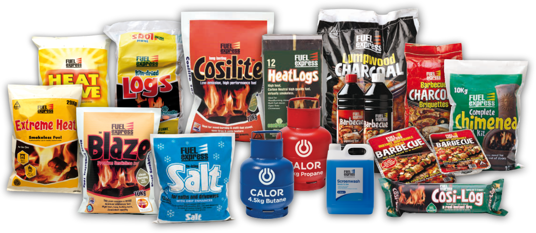Fuel Express smokeless coal, charcoal, logs, BBQ, Calor gas and car care products
