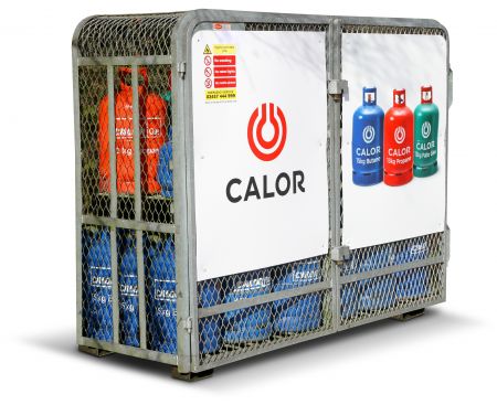 Bottled Calor gas cylinder cage