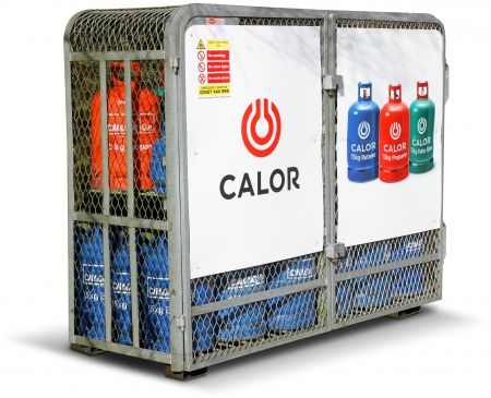 Bottled gas cylinder cage